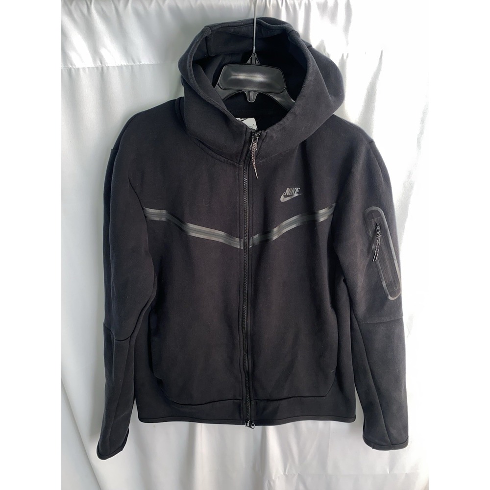 Nike Sportswear Tech Fleece CU4489-010 Black Full Zip Hoodie Men's Medium